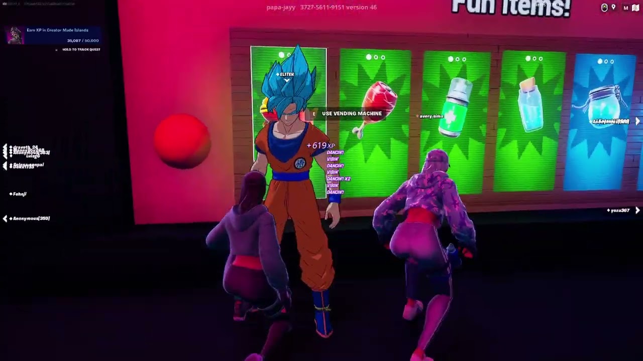 Fortnite HANGTIME Ruby bends the knee to Goku