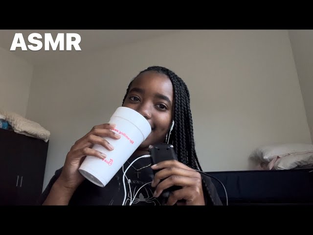 ASMR ice mouth sounds + whispering