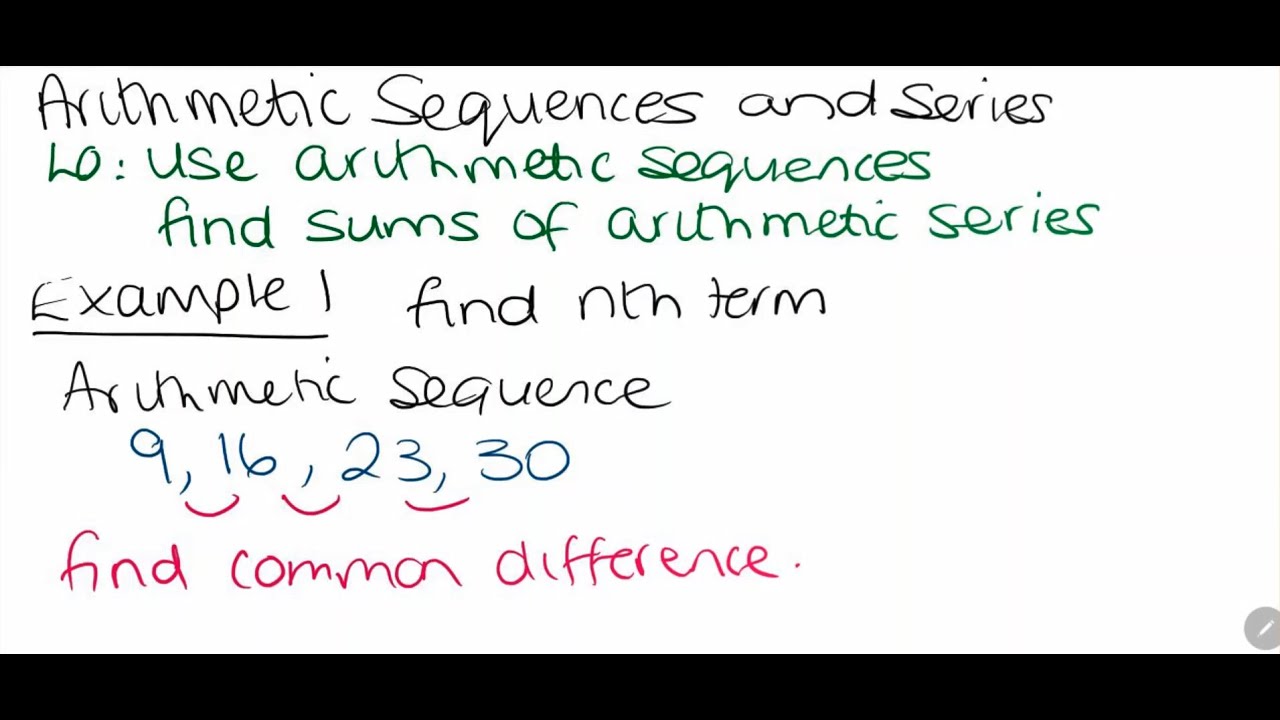 Arithmetic Sequences and Series part 1 - YouTube