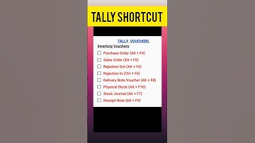 TALLY SHORTCUT KEYS ! #shorts #shortsfeed #tallyprime #tallyerp9 #tally #youtubeshorts