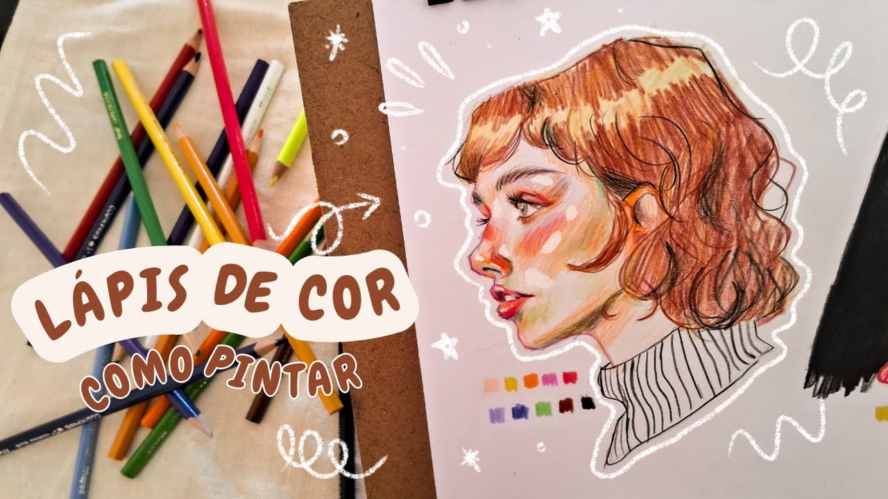 PINTANDO COM LÁPIS DE COR BARATINHO | Como pintar pessoas com lápis de cor