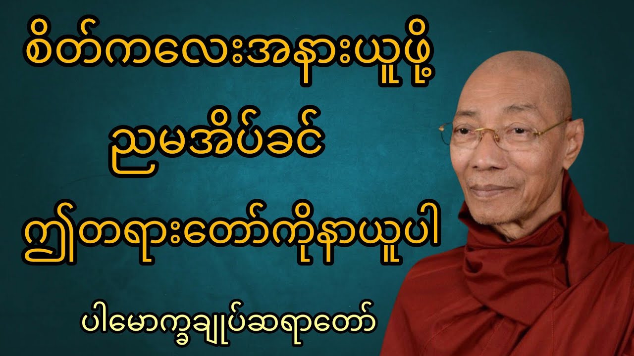  ⚛စိတ်ကလေးအနားယူဖို့ညမအိပ်ခင်ဤတရားတော်ကိုနာယူပါ#dhamma #buddhadhamma #buddha #ပါမောက္ခချုပ် #views 