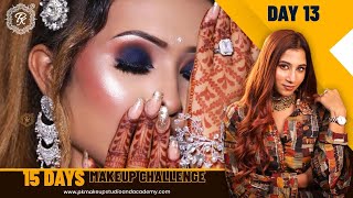 DAY 13 | 15 days Makeup challenge | Online class | @pkmakeupstudio