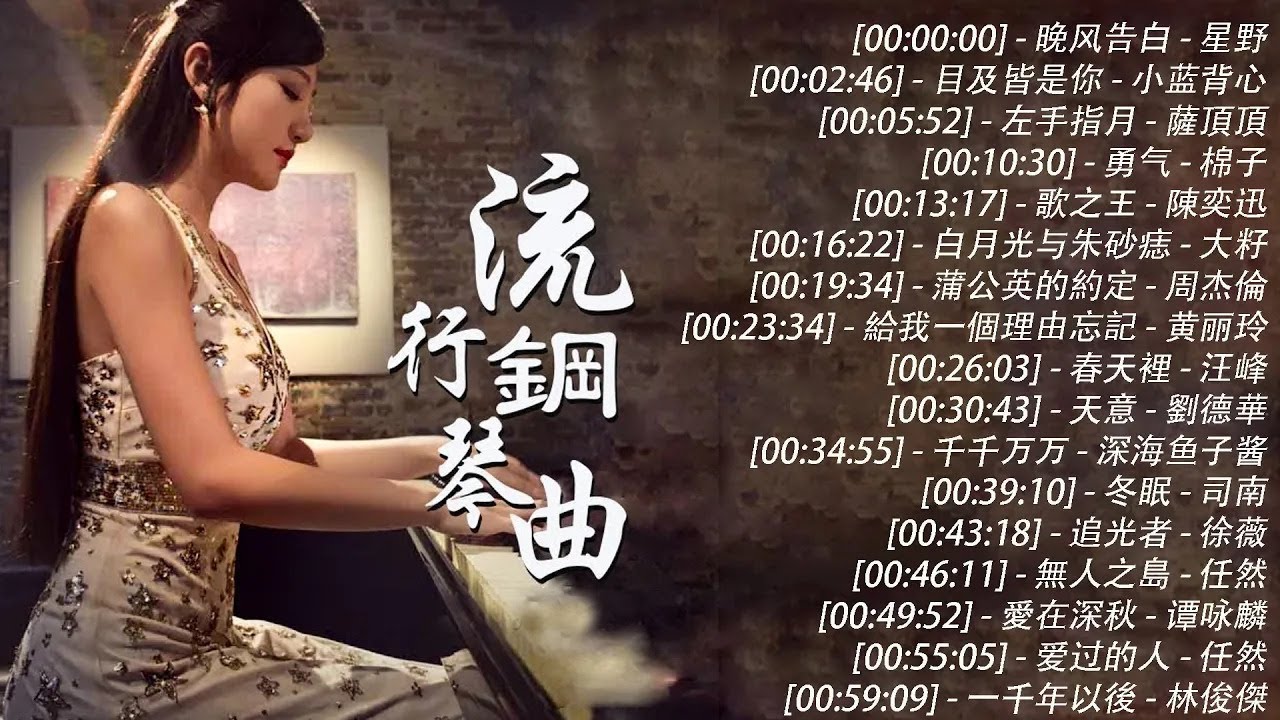 𝑷𝒍𝒂𝒚𝒍𝒊𝒔𝒕•鋼琴曲合集 | 100首溫柔心靈鋼琴曲，輕音樂溫暖安靜治愈，精選純音樂合輯！🎹 晚风告白 - 星野, 目及皆是你 - 小蓝背心, 左手指月 - 薩頂頂, 勇气 - 棉子