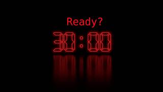 30 Minute Timer | Neon red digital glow.