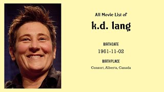 k d lang Movies list k d lang Filmography of k d lang