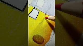 One Drawing of SpongeBob BUT with 4 different techniques!! Pt. 3 #shorts