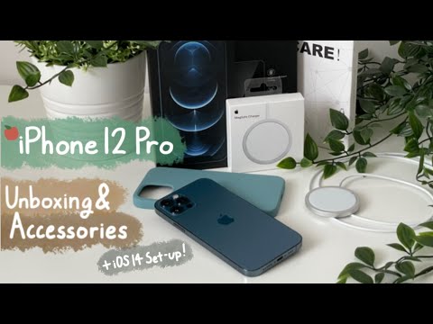 ???? iPhone 12 Pro Unboxing (256GB, PacificBlue)._.Magsafe Charger, Accessories, iOS 14 Set-up Tutorial