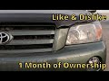 2005 Toyota Highlander POV Test Drive -My First Month Review