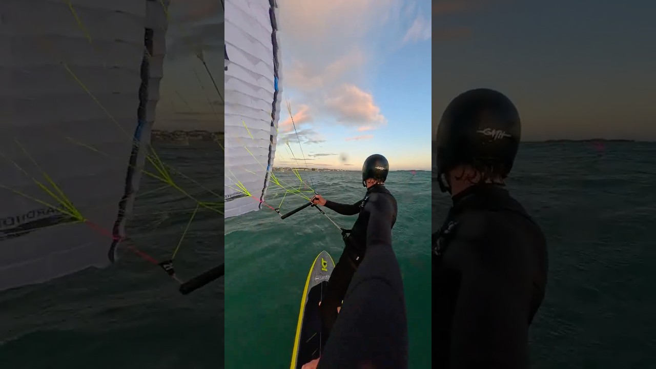 2m and head high swell #parawing #foil #kite #surf #brm #unifoil
