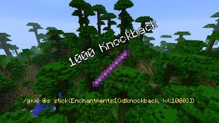 How to make a lvl 1000 Knockback Stick Java Edition Only0