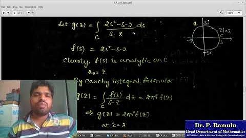 Complex Analysis Lecture-4 on Extension of Cauchy Integral Formula by Dr. P. Ramulu