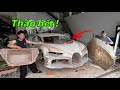 Tháo toàn bộ cốp trước , kính chắn gió lắp đặt nhẹ nhàng cho siêu xe Bugatti chiron 