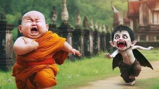 little monk cute baby 😍🥰 little monk funny video#tranding #youtube