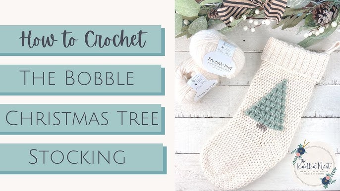 Quick & Easy Puff Stitch Stocking Crochet Pattern 