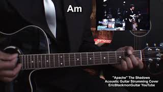 Video thumbnail of "APACHE The Shadows - Guitar Chords Strumming Cover Trailer - LESSON AVAILABLE@EricBlackmonGuitar"