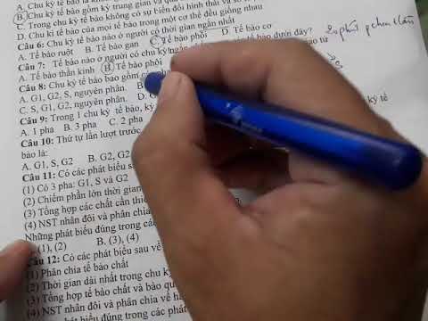 Giải trắc nghiệm Bài18 P1  sinh 10 - youtube