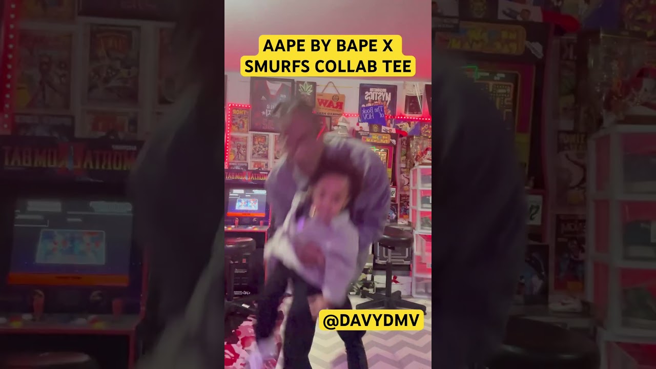 AAPE X Smurfs collab tee 