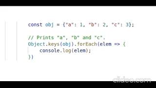 Javascript Hints: iterate over key of object | peterstelle@pptp.de