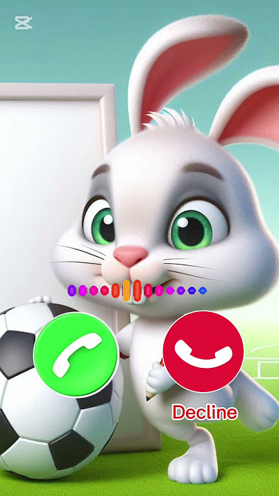 Rabbit is playing football with beautiful ringtone ❤️ #iphone #samsung #rabbit #cartoon #shorts