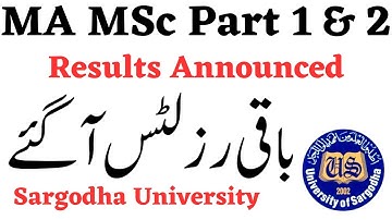 MA MSc Results 2022 New Today Results Sargodha University Check Result UOS MA MSc Results UOS 2022