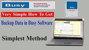 How To Backup in Busy Software | Simple Method Of Taking Backup Data in Busy | Backup Kese Lein