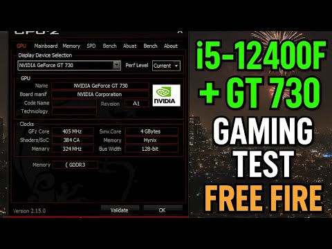 i512400f+GT730 4GB DDR3 Gaming test | freefire gaming test| under