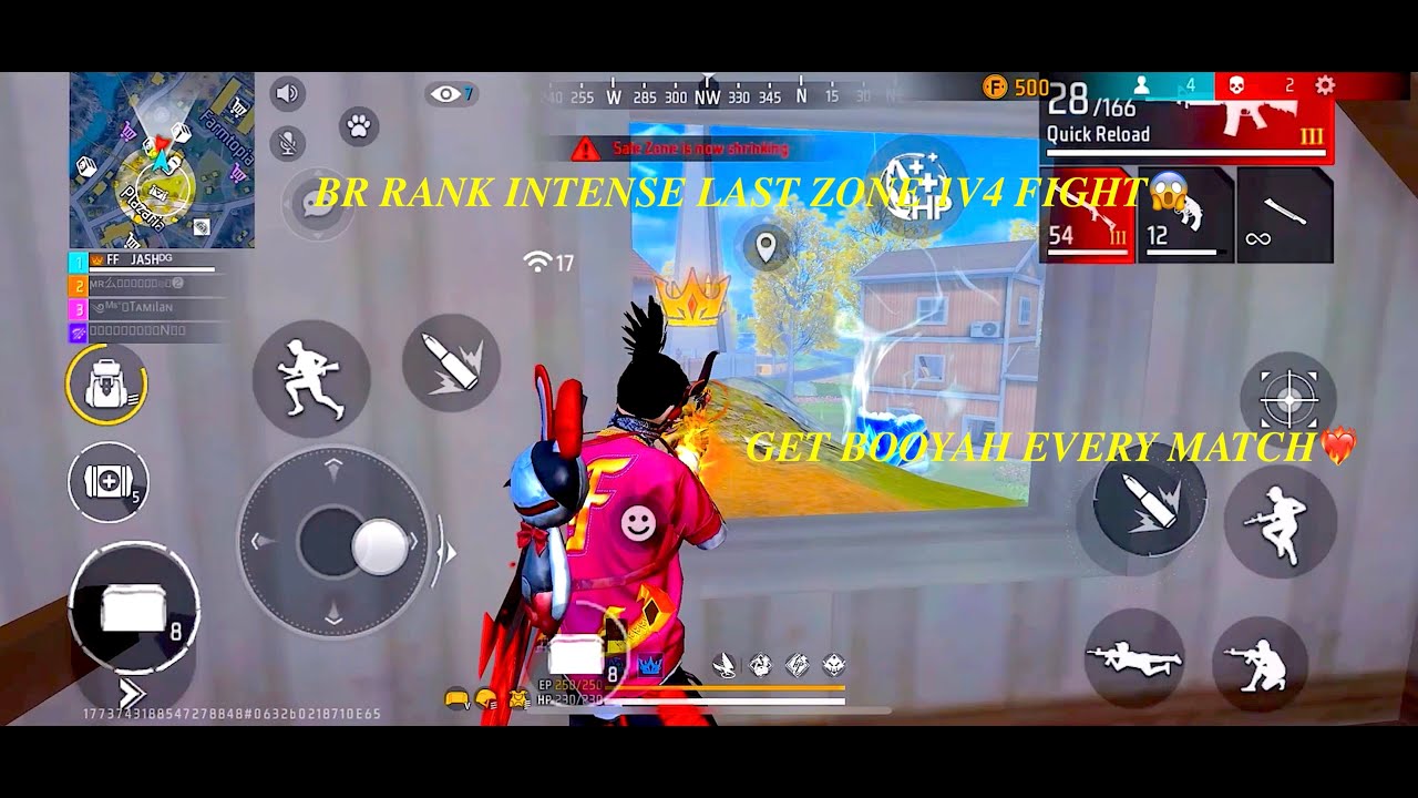 INTENSE LAST ZONE 1V4 FIGHT😱| BR RANK🔥| #freefire #freefirehighlights # ...