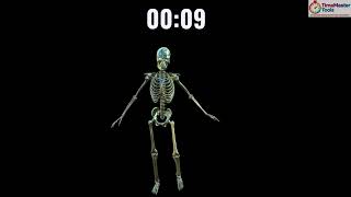 30-Second Skeleton Dance Countdown Timer | Start & End Alert + Tik Tik Sound
