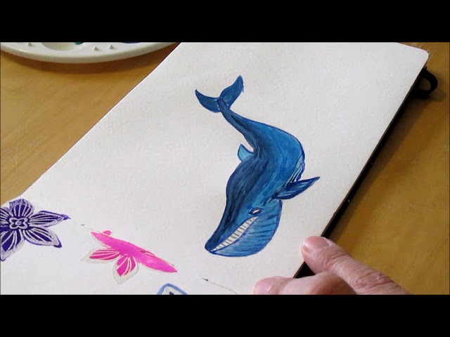 Art Journal with me | Gouache | The Whale