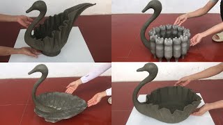 4 Projects To Make Very Beautiful Swan Pots  Very Simple And Easy