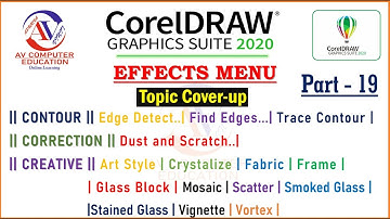 EFFECTS MENU STEP BY STEP IN HINDI || EFFECT MENU IN CORELDRAW 2020 PART-19