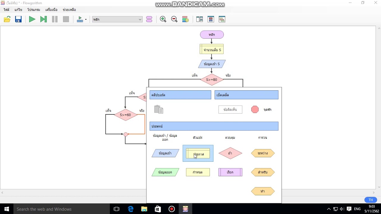 flowchart ตัด เกรด  New 2022  โปรแกรม ตัดเกรด Flowgorithm