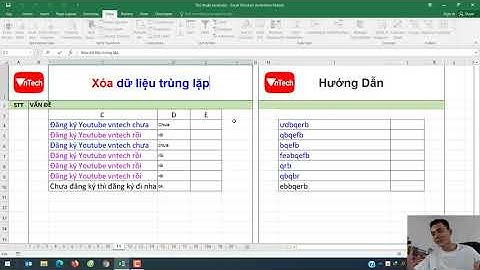 Xóa dữ liệu trùng lặp trong excel | VnTech | A Bờ Cờ