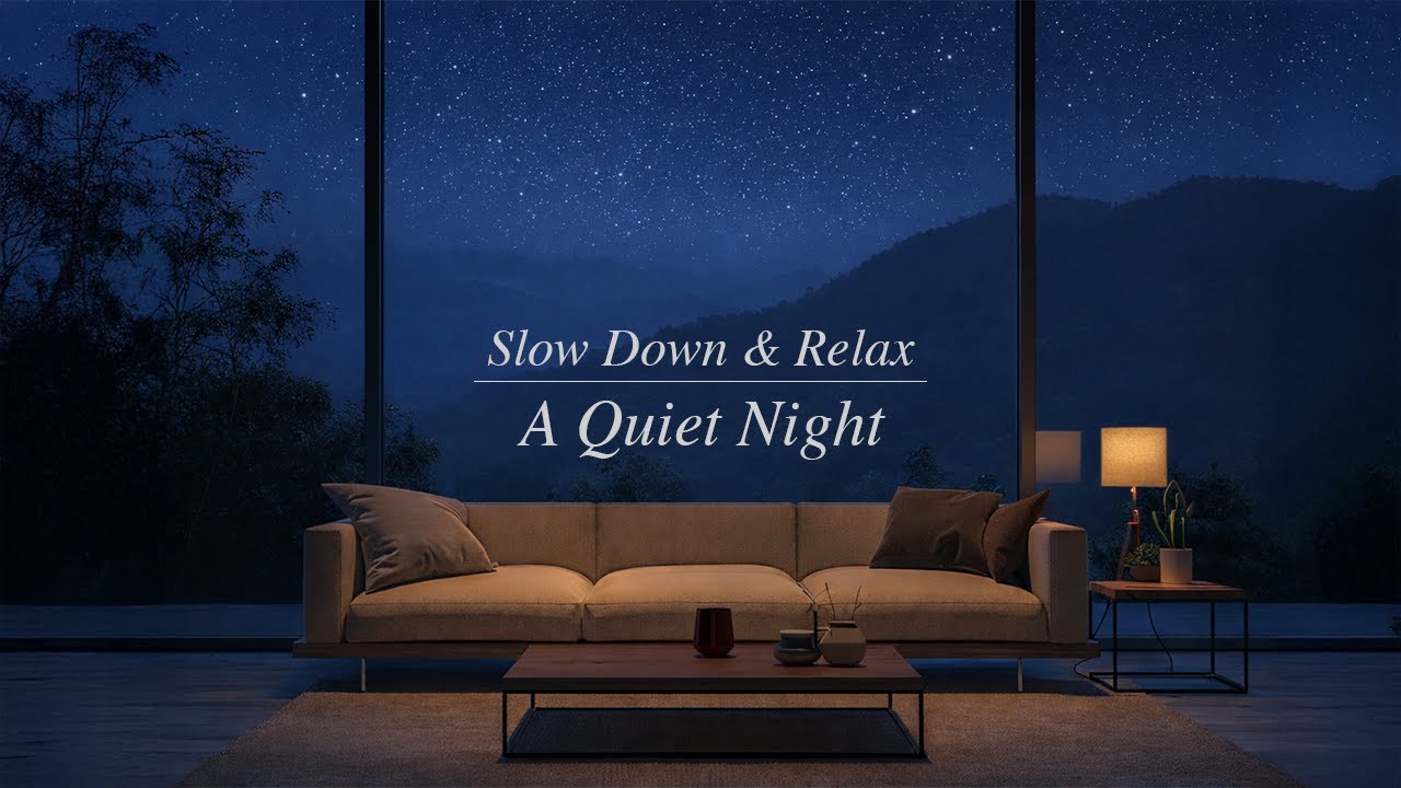 Slow Down & Relax｜A Quiet Night with Gentle Guitar & Piano