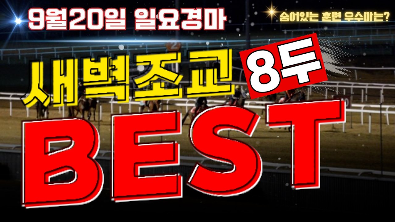 [굽소리경마] 추석 명절 휴장전 펼쳐질 마지막 경마일!! 팬들도, 기수도, 마방도 총력전!! 승리 안길 훈련우수마 8두!!