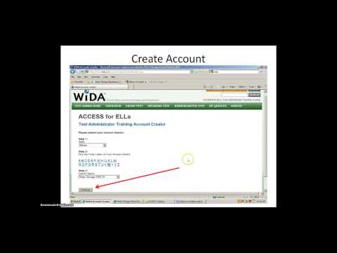 Create a WIDA Log-in