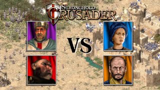 KI-Kampf | Löwenherz ⚔️​ Emira ⚔️ Schwein ⚔️ Hyäne | Custom AIs | Stronghold Crusader