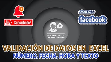 VALIDACIÓN DE DATOS EN EXCEL