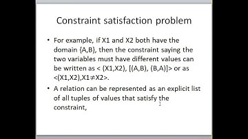 Lecture 22  Artificial Intelligence   Constraint satisfaction problem