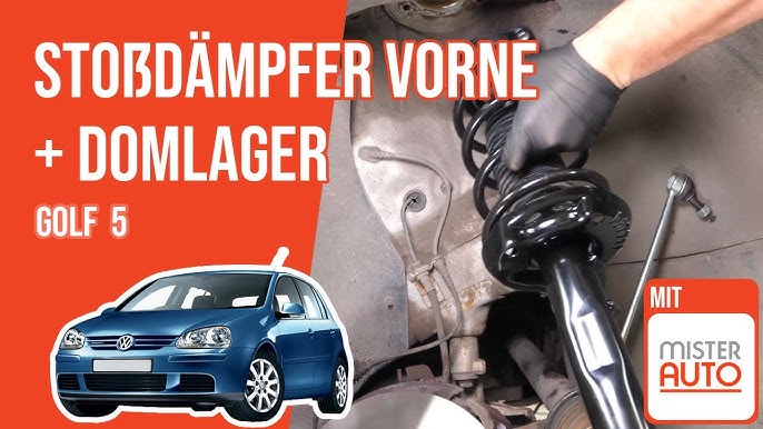 Lösen vom Domlager Schraube dreht durch Stoßdämpfer Feder wechseln Audi A3  VW Passat Golf Problem 