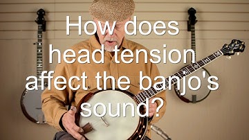 How does head tension affect the banjo