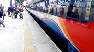 East Midlands trains class 158889+158858 coupling up.