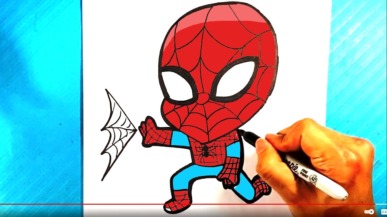 EASY How to Draw SPIDER-MAN Chibi - YouTube