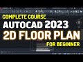 Autocad 2023 full course 2d floor plan complete