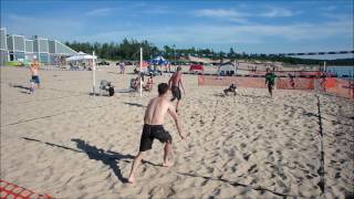 Fathers Day 2016 Petoskey Sand Finals game 2 Eric Pupek Santana Aker Chris Johnachek Keith Utech