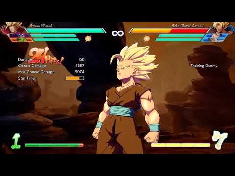 DBFZ teen gohan post patch Mid screen BNB study Dumb reach bomb loop