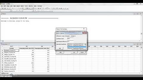Minitab Paired t test