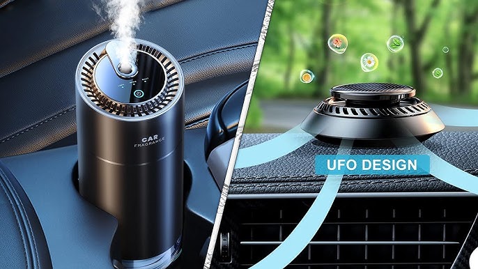  Smart Car Air Freshener, Essential Oils Atomizer, 150ML Perfume  Lasts 300 Days, Car Diffuser with Star Projector and Flame Ambient Mood  Light, Adjustable Concentration, Auto On/Off (Cologne) : Automotive