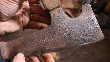 Restoring an Engraved Bearded Axe - Steam bending fail.